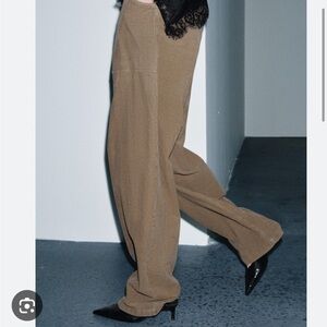 Zara Corduroy Straight Trousers